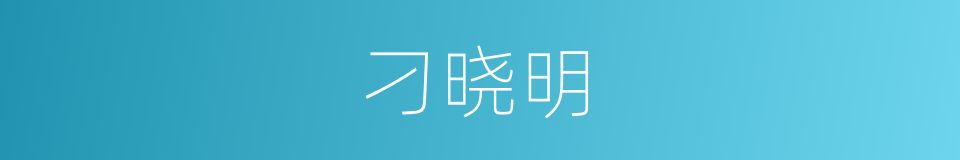 刁晓明的同义词