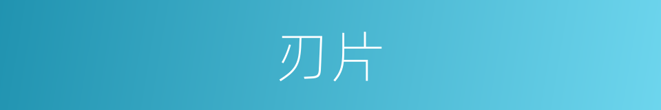 刃片的同义词