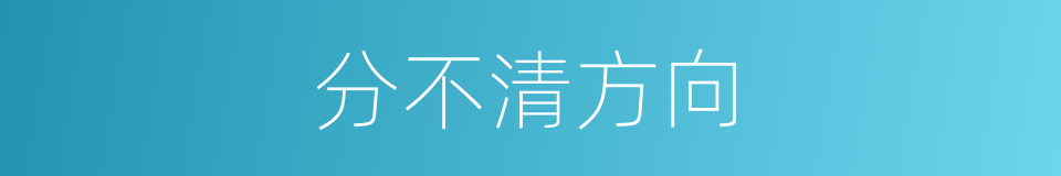 分不清方向的同义词