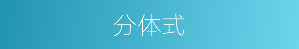 分体式的同义词