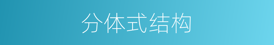 分体式结构的同义词
