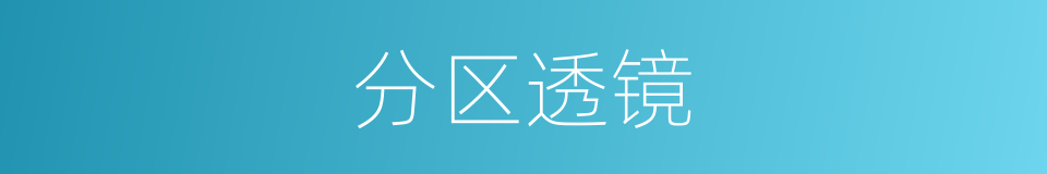 分区透镜的同义词