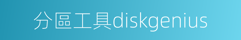 分區工具diskgenius的同義詞