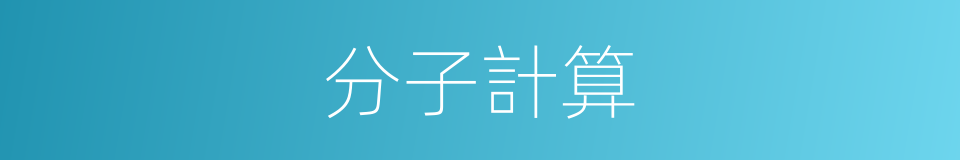 分子計算的同義詞