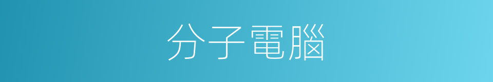 分子電腦的同義詞