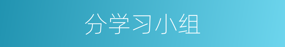 分学习小组的同义词