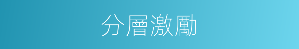 分層激勵的同義詞