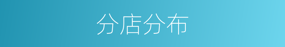 分店分布的同义词