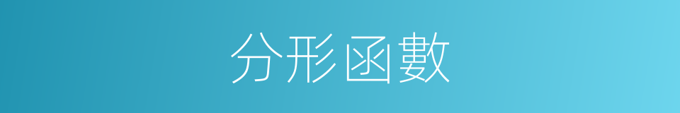 分形函數的同義詞