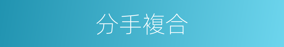 分手複合的同义词