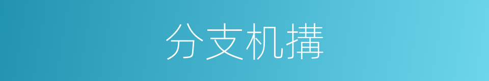 分支机搆的同义词