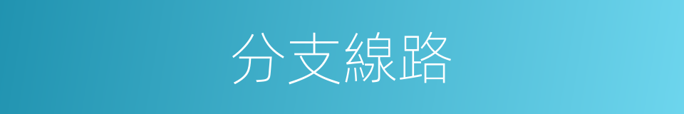 分支線路的同義詞