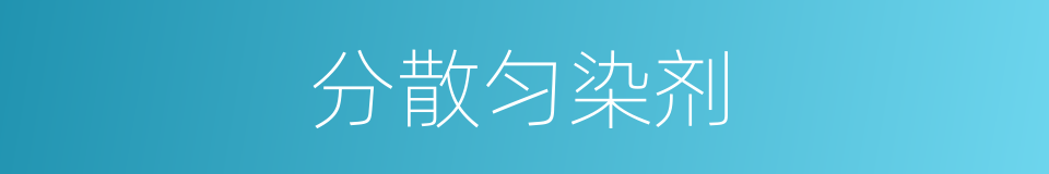 分散匀染剂的同义词