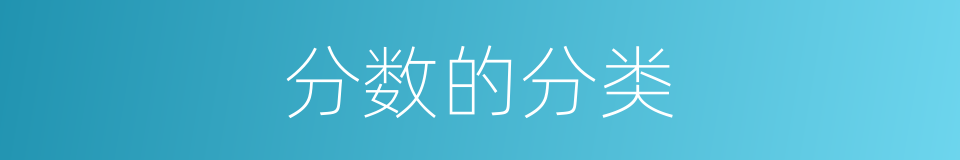 分数的分类的同义词