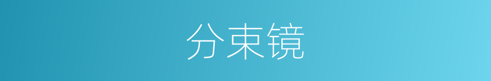 分束镜的同义词