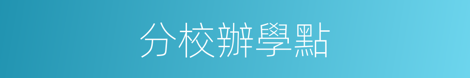 分校辦學點的同義詞