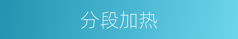 分段加热的同义词
