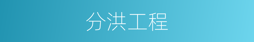 分洪工程的同义词
