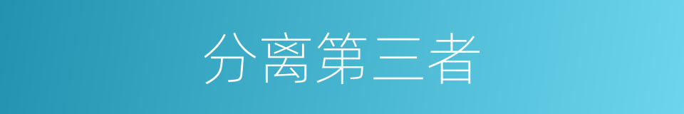分离第三者的同义词