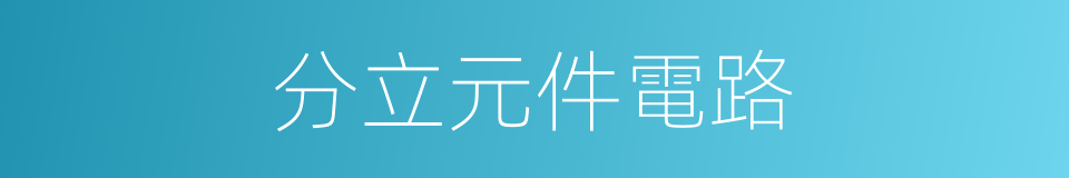 分立元件電路的同義詞