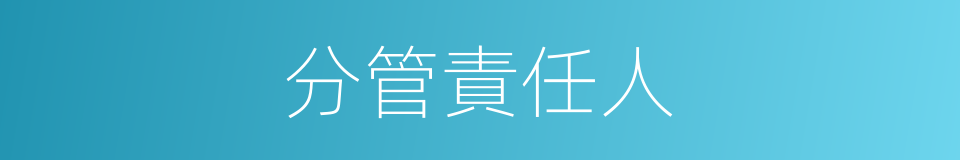分管責任人的同義詞