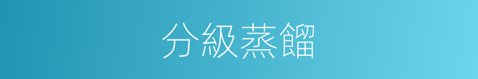 分級蒸餾的同義詞