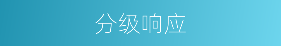 分级响应的同义词