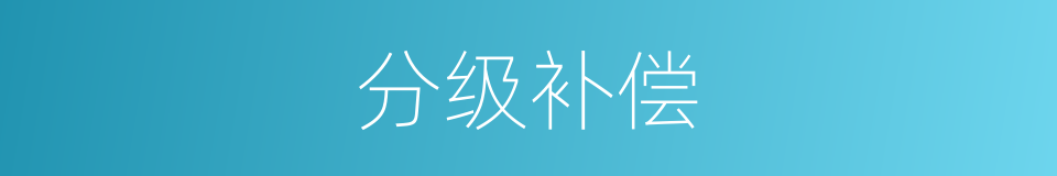 分级补偿的同义词
