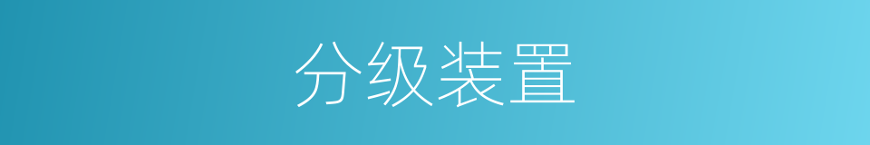 分级装置的同义词