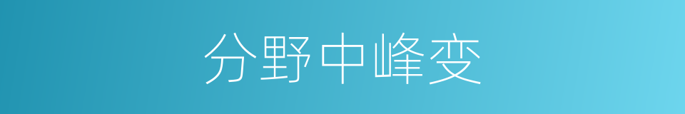 分野中峰变的同义词