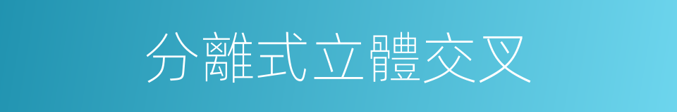 分離式立體交叉的同義詞
