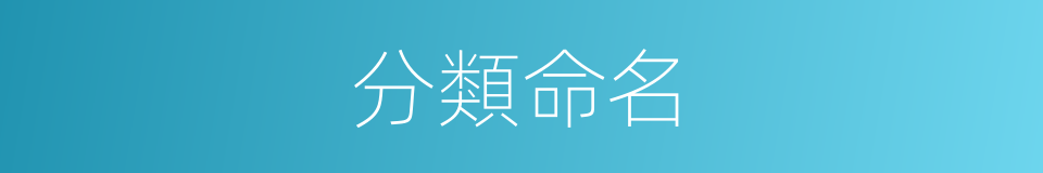 分類命名的同義詞