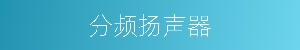 分频扬声器的同义词