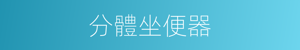 分體坐便器的同義詞