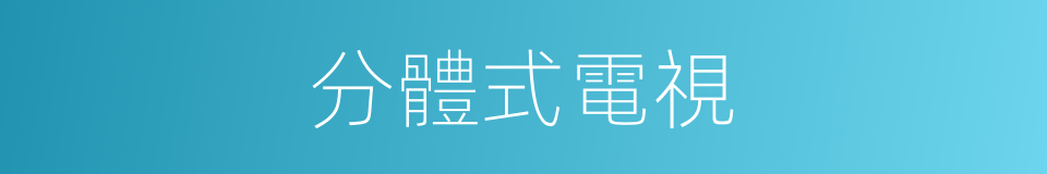 分體式電視的同義詞