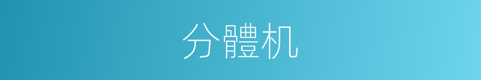 分體机的同義詞