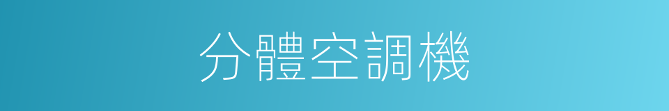 分體空調機的同義詞