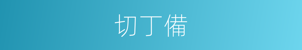 切丁備的同義詞