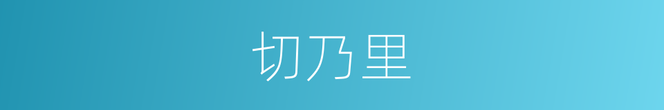 切乃里的同义词