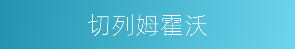 切列姆霍沃的同义词