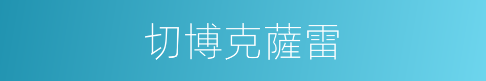 切博克薩雷的同義詞