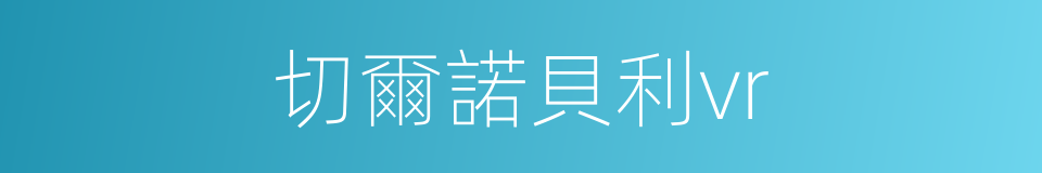 切爾諾貝利vr的同義詞