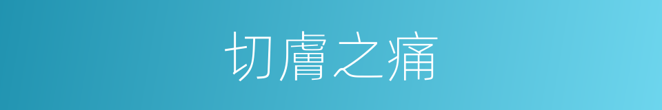切膚之痛的意思
