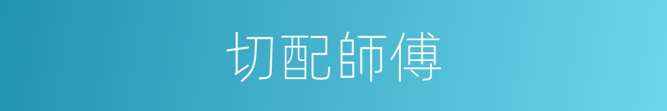 切配師傅的同義詞