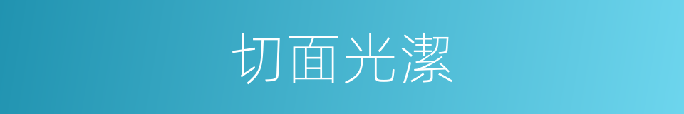 切面光潔的同義詞
