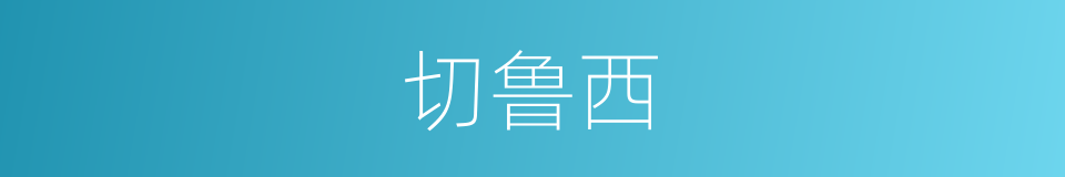 切鲁西的同义词