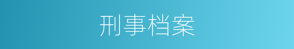 刑事档案的同义词
