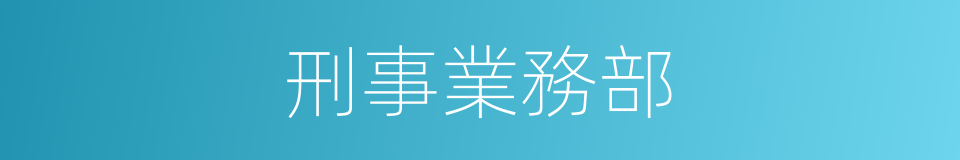 刑事業務部的同義詞