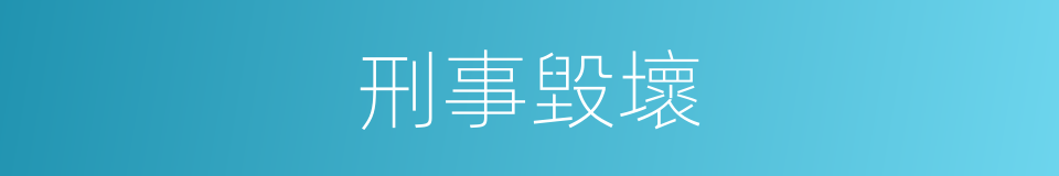 刑事毀壞的同義詞