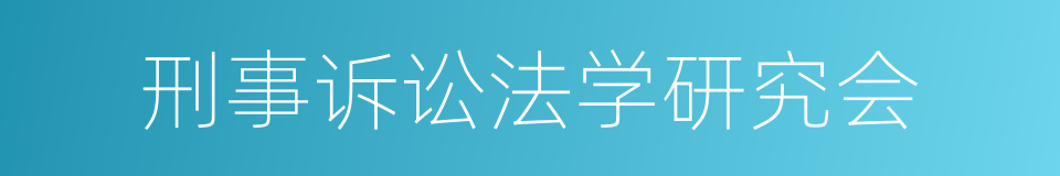 刑事诉讼法学研究会的同义词